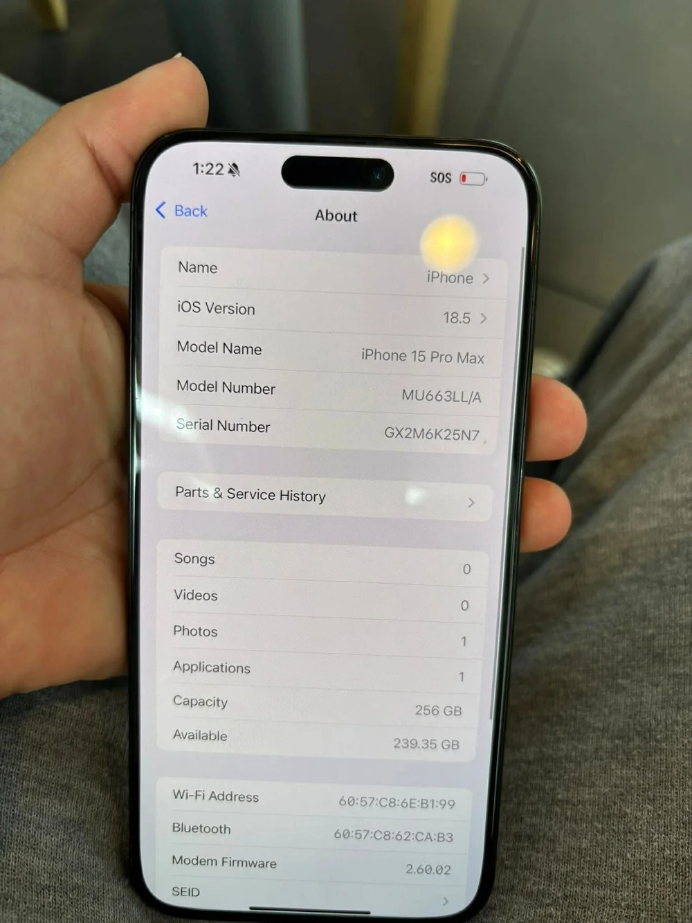 Apple iPhone 15 Pro Max - Black Front Display